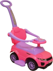 Laste mängiv lükatava juhtkangiga tasakaaluratas 3in1 Baby Mix, roosa