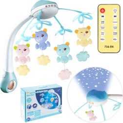 Voodikarussell projektori ja kaugjuhtimisega, 500 meloodiat