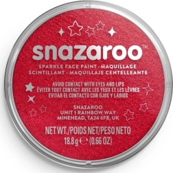 SNAZAROO Sädelev punane näovärv 18 ml
