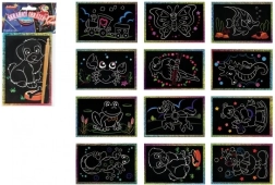 Kraabitavad sädelevad pildid, värvilised, 15 × 10 cm