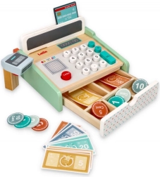 Pastelne kassamasin - puidust mänguasi