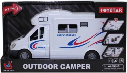 Valge interaktiivne haagissuvila tulede ja heliefektidega