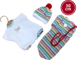 Llorens beebinuku rõivastus 30 cm – 3-osaline komplekt kandekotiga