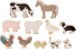 Micki puidust taluloomad – 11 figuuri komplekt