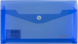 Spacious Envelope with Snap Button Blue
