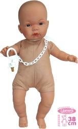 Realistic baby doll Llorens - with sounds and soft body 38 cm