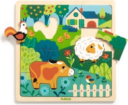 Wooden Puzzle Puzzlo Farm by Djeco - 15 pieces