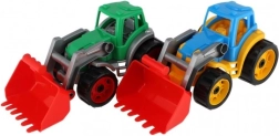 Värviline traktor plastkühvliga lastele