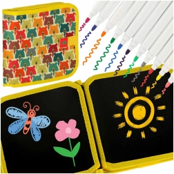 Kaasaskantav joonistusraamat – kriiditahvel karumotiiviga