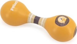 Wooden double-sided maracas with lion motif PolarB