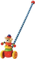 Puidust tõmmatav karuke kiikuva liikumisega