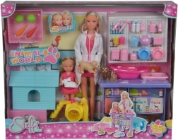 Steffi veterinaar – mängukomplekt Eviga ja 4 loomakesega