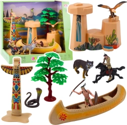 Indiaanide komplekt kajaki ja totemiga