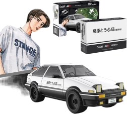 CaDA Toyota AE86 Trueno Initial D ehituskomplekt – valge linnaauto, 72 osa