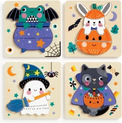 Mudpuppy wooden Halloween puzzles – set of 4 puzzles