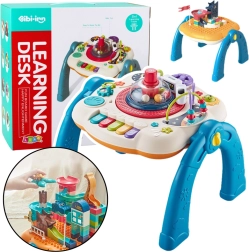 Interaktiivne hariduslik 2-ühes laud klotsiplaadiga, sinine