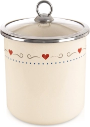 Emailitud köögipurk klaaskaanega 1,4 l TONCA