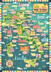 Puzzle Map of Italy - Italian Wine Tour 1000 Pieces