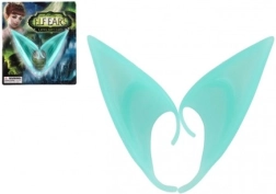 Lateksist haldjate kõrvad 12 cm – türkiissinised, karnevaliaksessuaar