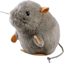 Plush mouse gray 13 cm