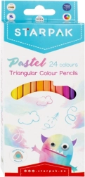 Pastelsed kolmnurksed värvipliiatsid 24 värvi