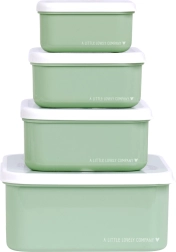 A Little Lovely Company nelja einekarbi komplekt – Zelená