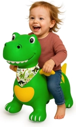 Roheline tiibadega hüppav dinosaurus HoppyDoo koos pumbaga