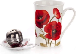 Three-Piece Tea Set Red Poppy