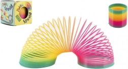 Vikerkaareline spiraalvedru plastist 6,5 cm