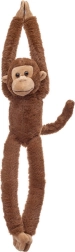 Pehme pruun kaisumonkey kleepuvate käppadega 45 cm