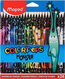 Kolmnurksed värvipliiatsid MAPED Color'Peps Monster 24 tk