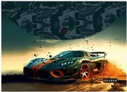 Nupuga A4 dokumendikaas autoteemaga