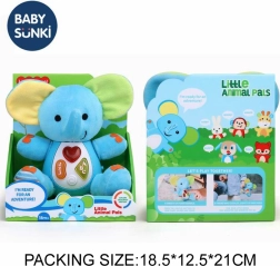 Plüüsist elevant valguse ja muusikaga 20 cm