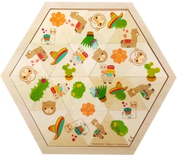 HESS puzzle mosaic llama 24 pieces