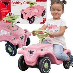 Pealeistutav auto BIG Bobby Car Classic Flower roosa