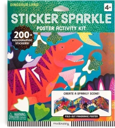 Set of Sparkling Stickers Dinosaur World