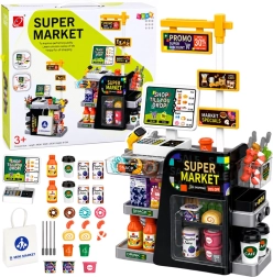 Laste supermarket kassa, skanneri ja joogidosaatoriga (65 osa)