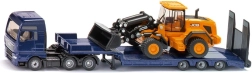 Siku veoauto MAN madalplatvormhaagise ja rataslaaduriga JCB 1:87