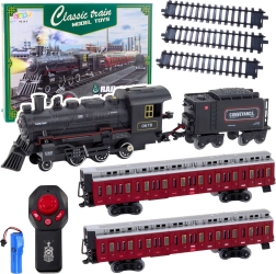 Klassikaline elektrirong kaugjuhtimisega 2,4 GHz, tulede, helide ja suitsuga CLASSIC TRAIN