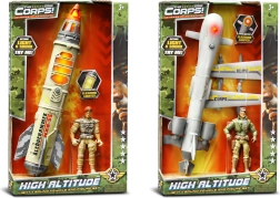 The Corps! sõjaline mängukomplekt raketi või drooniga, valgus- ja heliefektidega
