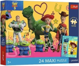 Maxi puzzle Premium Plus lastele Toy Story – mänguasjad ja sõbrad 24 tükki