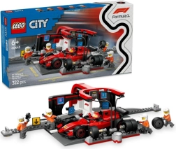 LEGO® City 60443 F1® boksipeatus ja Ferrari meeskond autoga