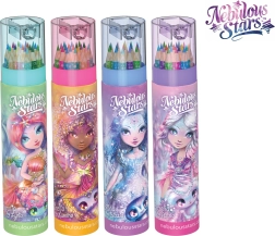 Värvipliiatsid NEBULOUS STARS torus koos teritajaga (18 värvi)