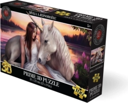 3D puzzle girl and unicorn, 100 pieces