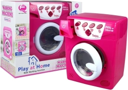 Lastemängu pesumasin patareidega ja efektidega, roosa