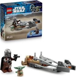 LEGO Star Wars Mandalorian ja Grogu kiirjal hõljukmootorrattal