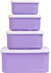 A Little Lovely Company nelja einekarbi komplekt – Jednorožci