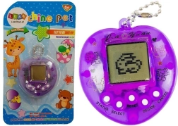 Elektrooniline mäng Tamagotchi, lilla, lühikese ahelaga