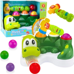Interactive crocodile with hammer and slide