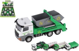Linna puhastusteenistuse auto, metall/plast, 14 cm, tagasitõmbemehhanismiga